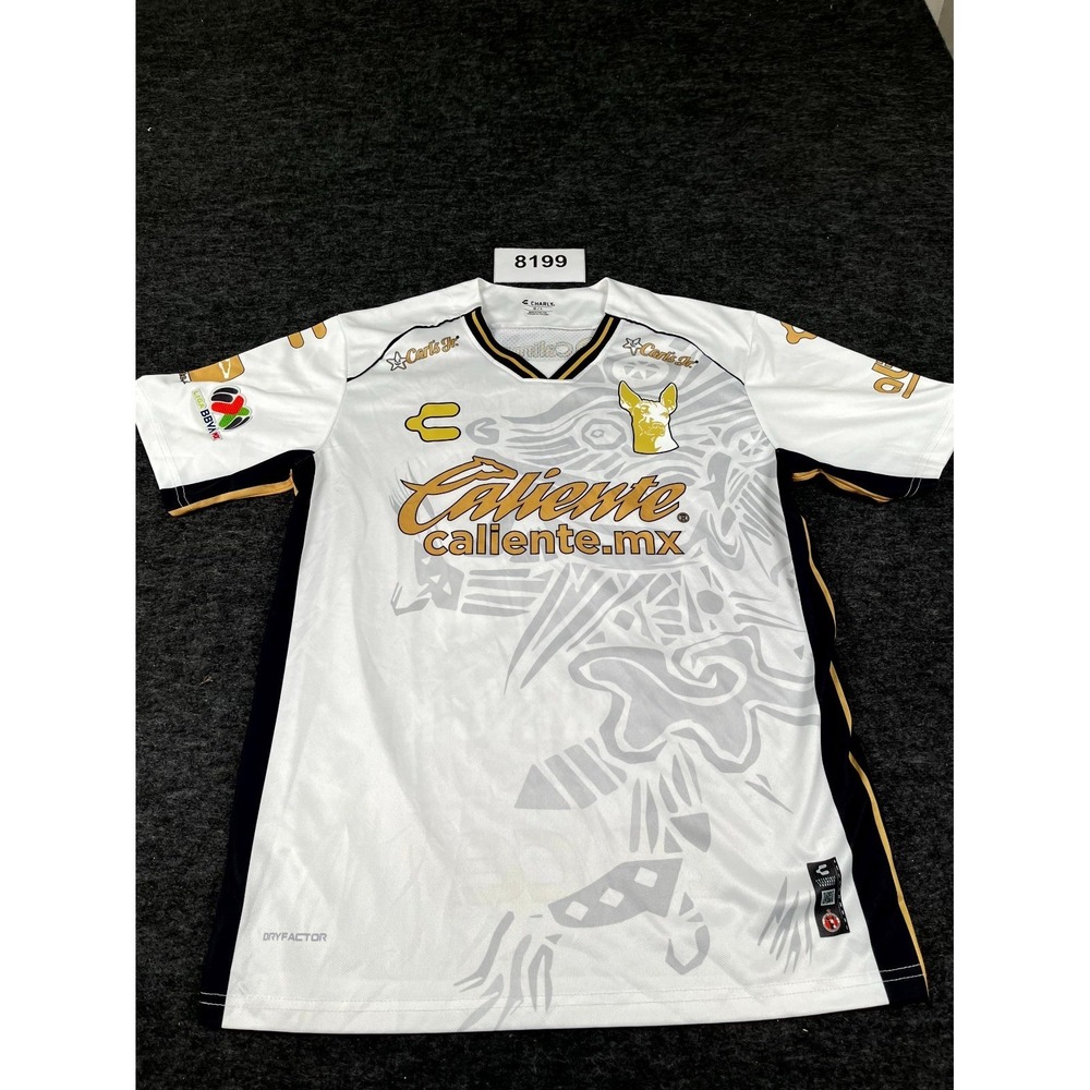 Club Tijuana Soccer Jersey Men Large White #14 Deportivo R Charly Futbol Liga MX